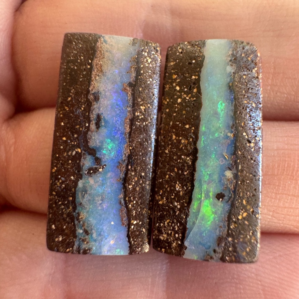 21.00 ctw genuine seto of boulder opals loose. Flashy - Picture 9 of 11